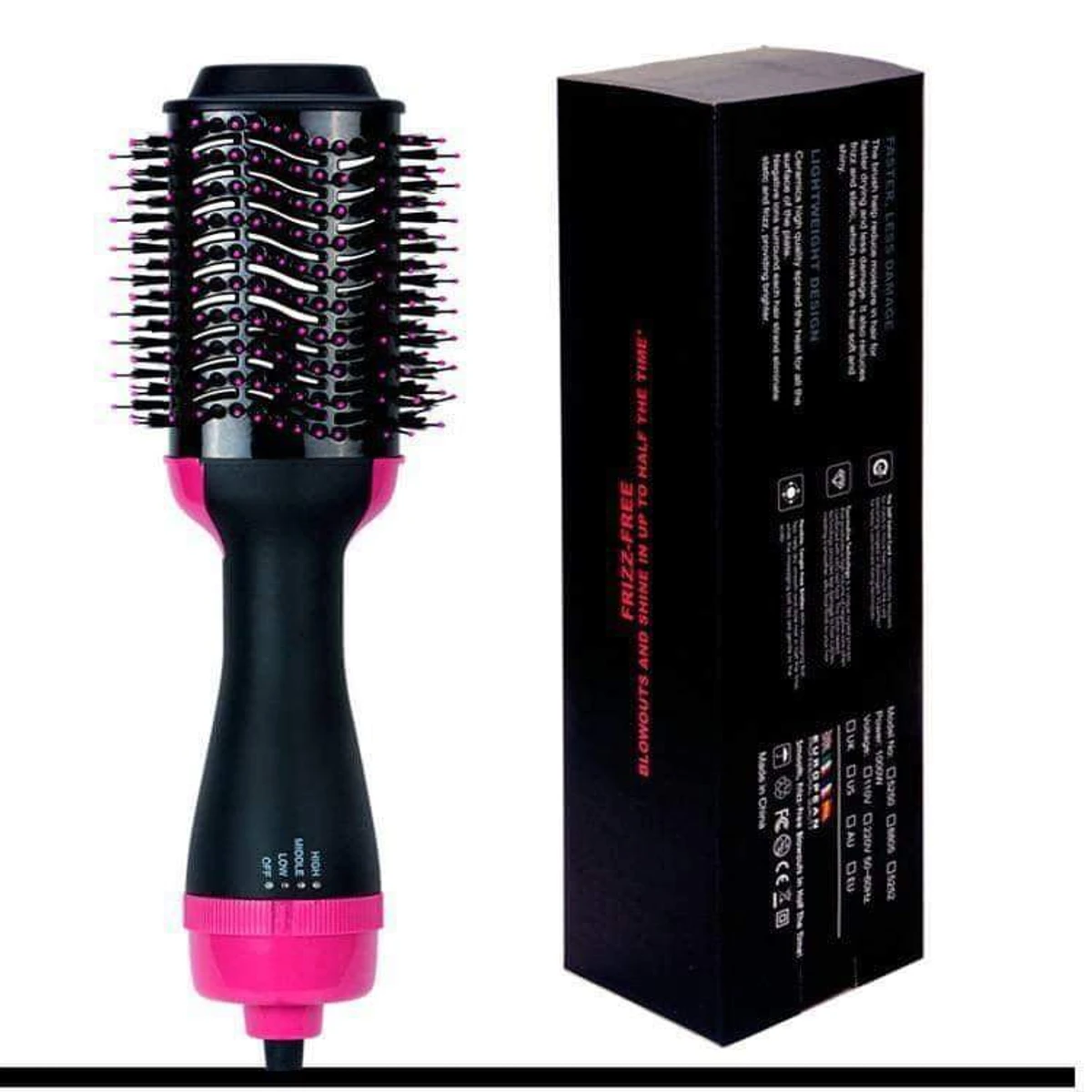 One step hair straightener brush