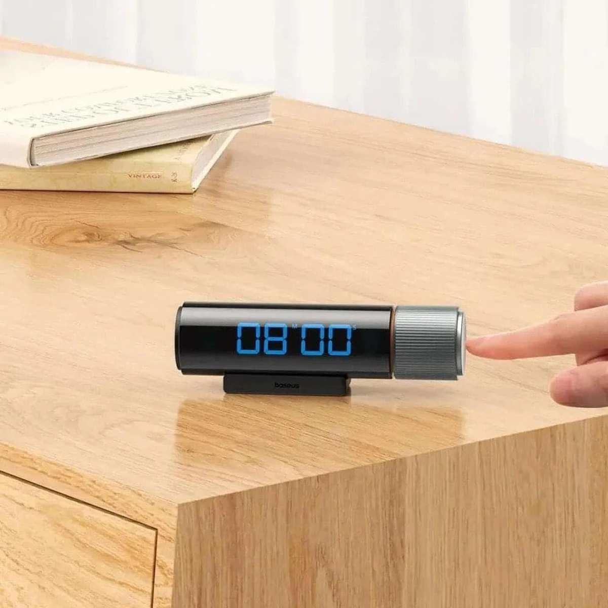 Baseus LED Digital Magnetic Study Stopwatch Manual Countdown Alarm Clock Kitchen Cooking Timer