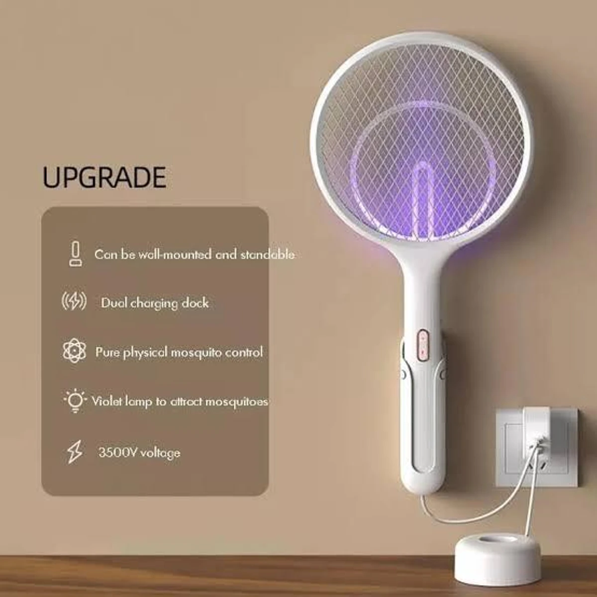 Factory price portable 3 in 1 rechargeable bug racket electric fly mosquito  killer