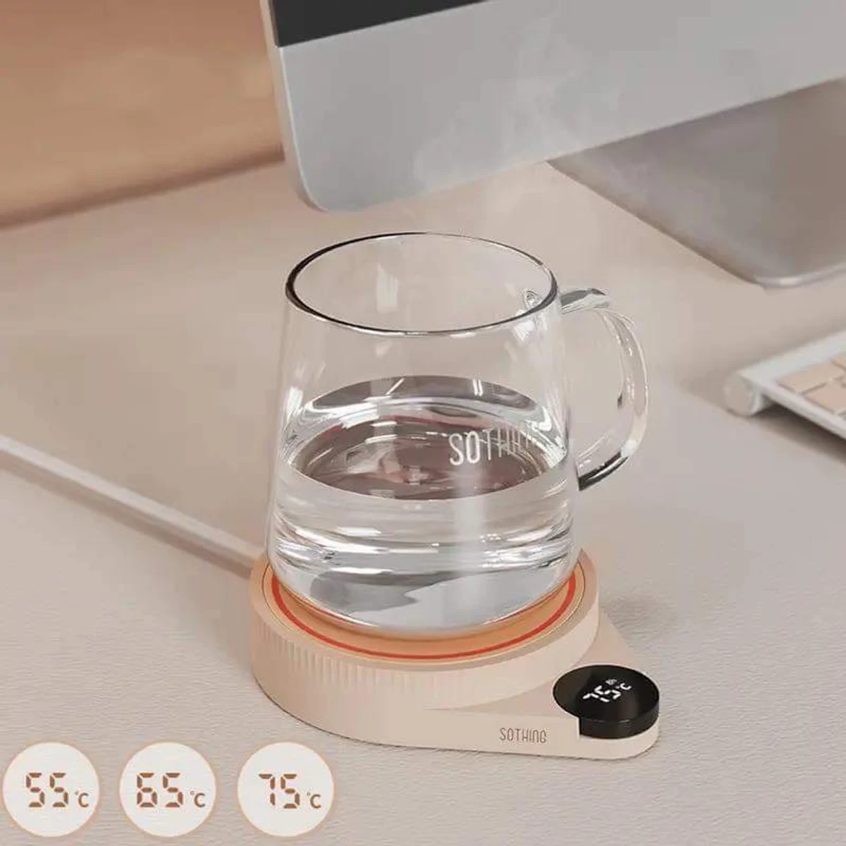 Temperature Settings Electric Coffee Mug Warmer Coaster USB Recharge Heating Pad